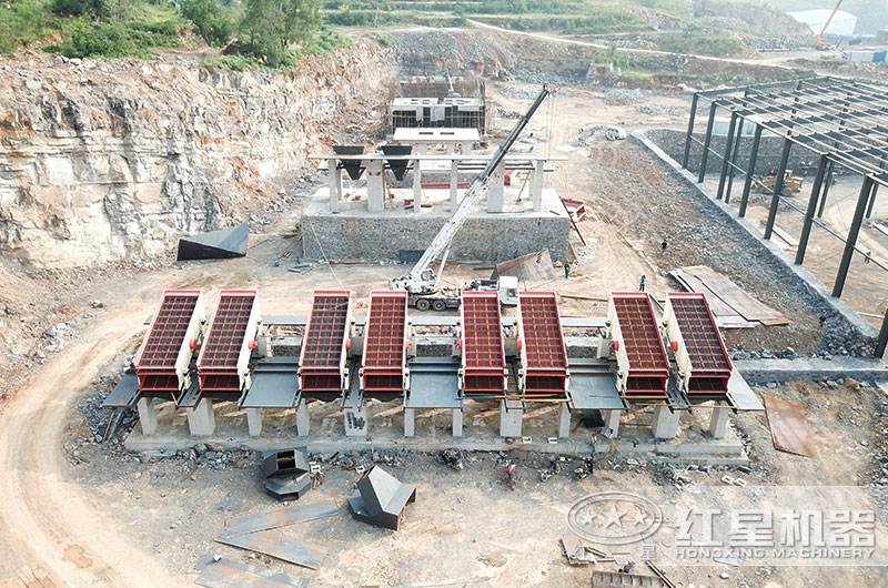 時產1000噸碎石生產線客戶現場