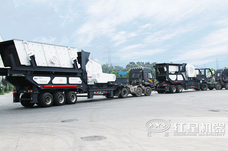 移動式破碎站設備整裝發往山東 移動式破碎站設備整裝發往山東