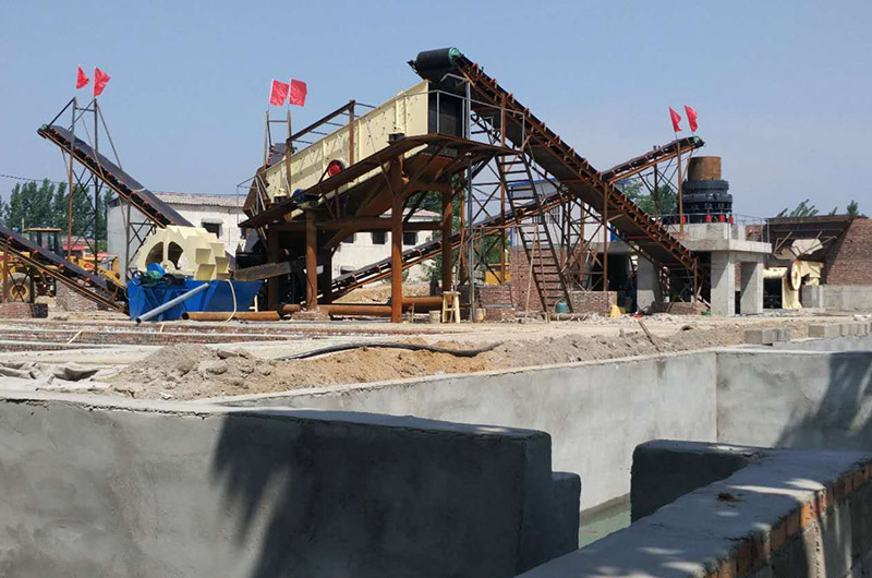 水洗機制砂生產現場