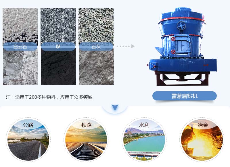 小型超細雷蒙磨粉機適用范圍