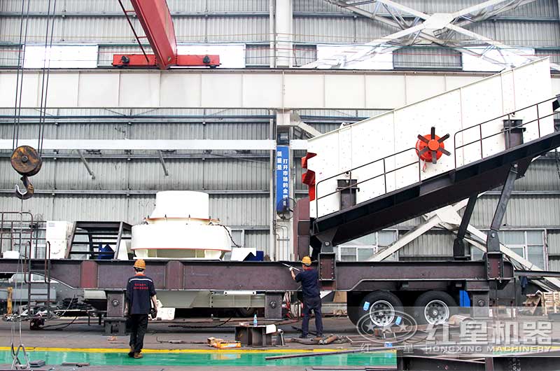 紅星流動制沙機制造現場圖