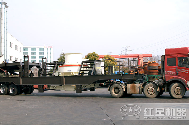 移動沖擊式制砂機發貨現場