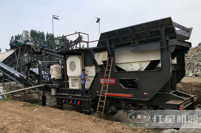 顎式移動破碎站在廣東客戶石子廠已運行3年