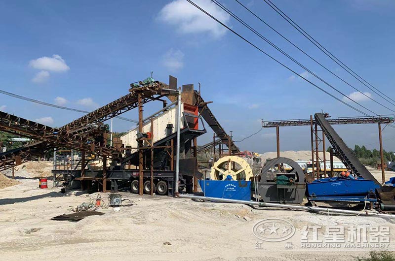 海南客戶制砂作業現場圖