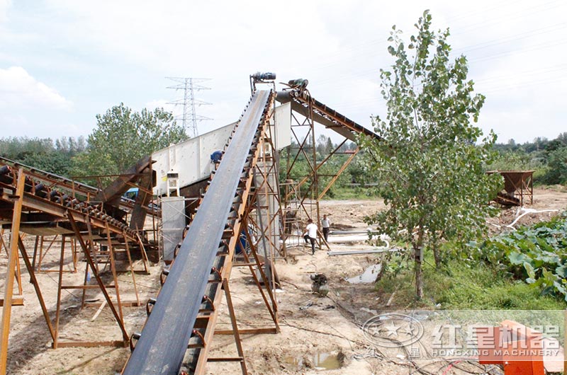 安微客戶制砂生產線現場實拍圖