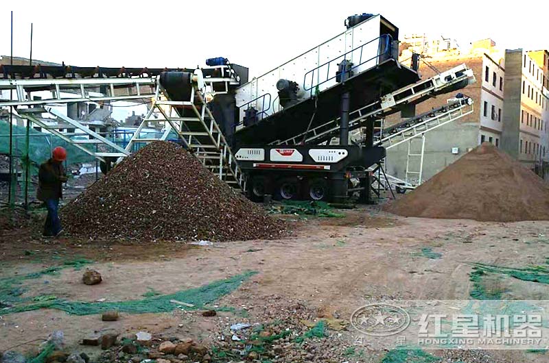 城市建筑垃圾處理,西安客戶現場