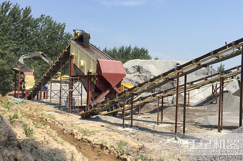 一條運行多年的重錘式破碎機生產(chǎn)線