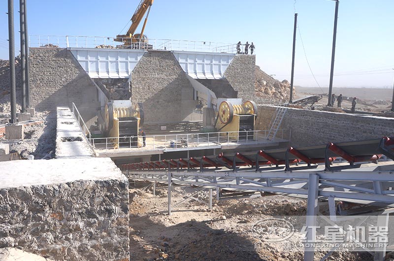 河北客戶碎石生產現場實拍圖