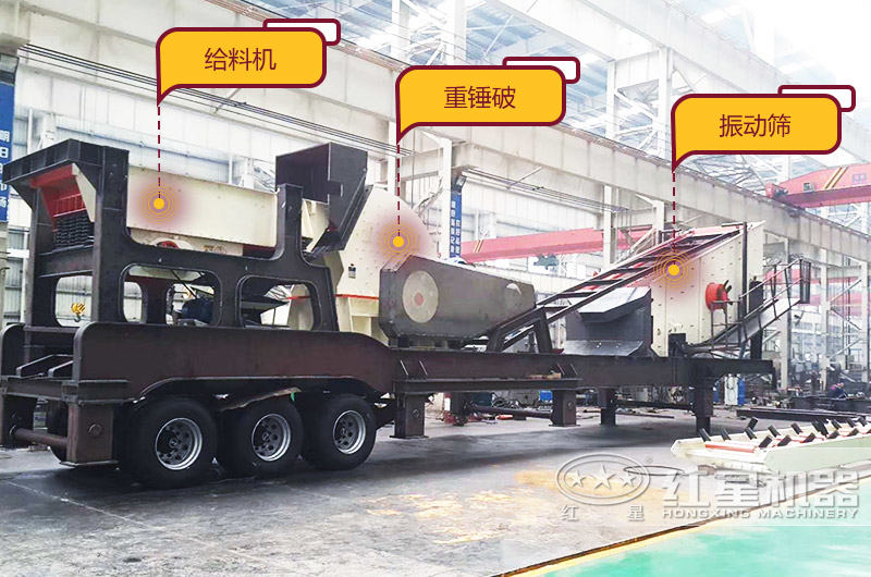 移動重錘式破碎機,給料+破碎+篩分+傳輸,一機等于一條生產線 移動重錘式破碎機,給料+破碎+篩分+傳輸,一機等于一條生產線