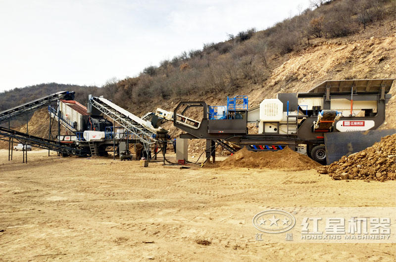 輪胎式鄂式移動石頭破碎機生產現場 輪胎式鄂式移動石頭破碎機生產現場