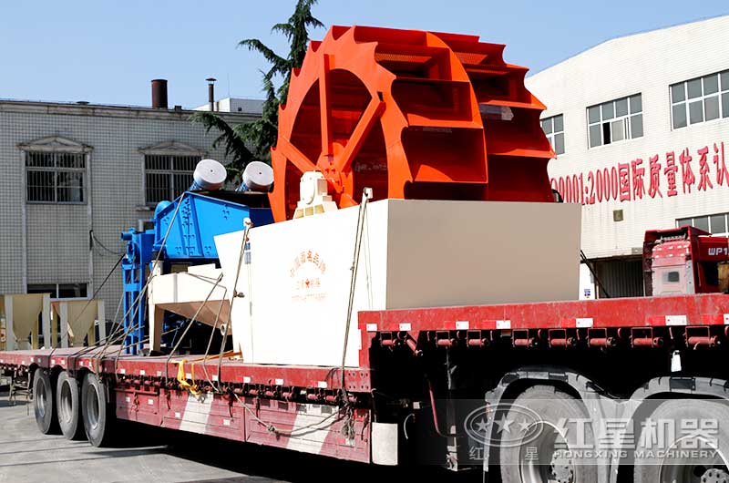 兩臺輪式洗砂機發貨出廠 兩臺輪式洗砂機發貨出廠