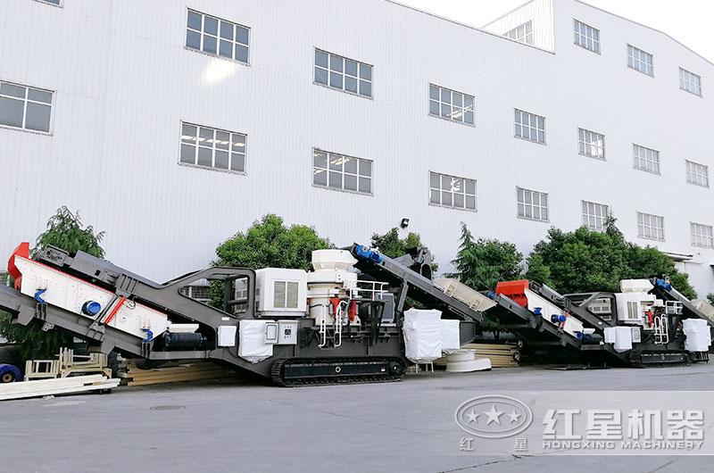 柴油動力移動破碎機廠區(qū)實拍大圖