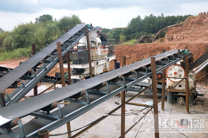 細鄂破機+沖擊式破碎機,破碎花崗巖 細鄂破機+沖擊式破碎機,破碎花崗巖