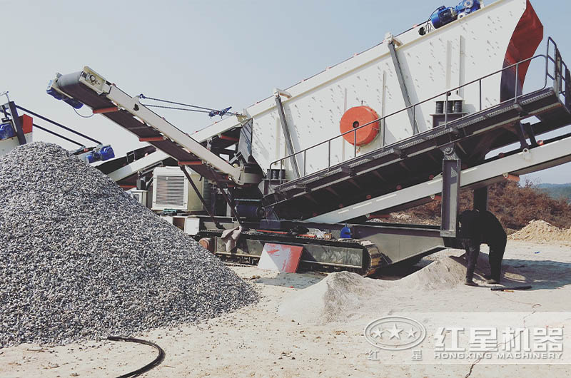 移動式制砂作業現場